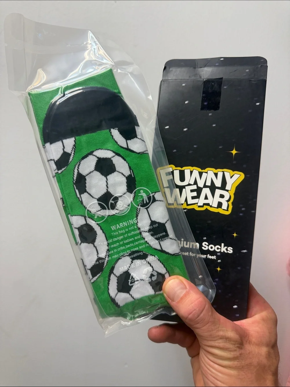 Green Soccer Print Men's Socks